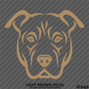 Pitbull Face Silhouette Puppy Dog Pet Vinyl Decal
