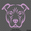 Pitbull Face Silhouette Puppy Dog Pet Vinyl Decal