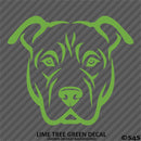 Pitbull Face Silhouette Puppy Dog Pet Vinyl Decal