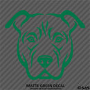 Pitbull Face Silhouette Puppy Dog Pet Vinyl Decal