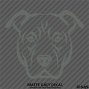 Pitbull Face Silhouette Puppy Dog Pet Vinyl Decal
