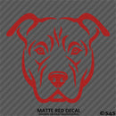 Pitbull Face Silhouette Puppy Dog Pet Vinyl Decal