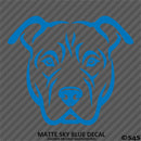 Pitbull Face Silhouette Puppy Dog Pet Vinyl Decal