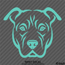 Pitbull Face Silhouette Puppy Dog Pet Vinyl Decal