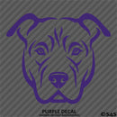 Pitbull Face Silhouette Puppy Dog Pet Vinyl Decal
