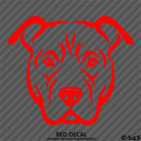 Pitbull Face Silhouette Puppy Dog Pet Vinyl Decal