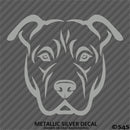 Pitbull Face Silhouette Puppy Dog Pet Vinyl Decal