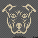Pitbull Face Silhouette Puppy Dog Pet Vinyl Decal
