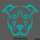 Pitbull Face Silhouette Puppy Dog Pet Vinyl Decal