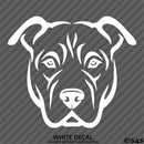Pitbull Face Silhouette Puppy Dog Pet Vinyl Decal