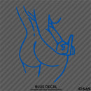 Sexy Girl Middle Finger Vinyl Decal