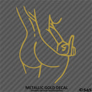 Sexy Girl Middle Finger Vinyl Decal