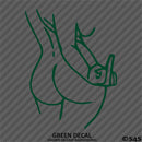 Sexy Girl Middle Finger Vinyl Decal