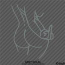 Sexy Girl Middle Finger Vinyl Decal