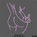 Sexy Girl Middle Finger Vinyl Decal