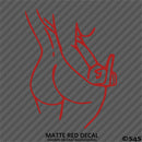 Sexy Girl Middle Finger Vinyl Decal