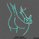 Sexy Girl Middle Finger Vinyl Decal