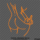 Sexy Girl Middle Finger Vinyl Decal