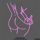 Sexy Girl Middle Finger Vinyl Decal