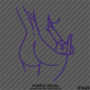 Sexy Girl Middle Finger Vinyl Decal
