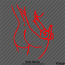 Sexy Girl Middle Finger Vinyl Decal