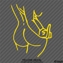 Sexy Girl Middle Finger Vinyl Decal
