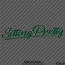 Sitting Pretty JDM Style Lowrider Bagged Vinyl Decal