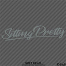 Sitting Pretty JDM Style Lowrider Bagged Vinyl Decal