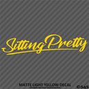 Sitting Pretty JDM Style Lowrider Bagged Vinyl Decal