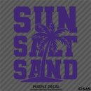 Sun Salt Sand Beach Palm Tree Vinyl Decal