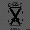 10th Mountain Division Army Light Infantry Military Vinyl Decal - S4S Designs