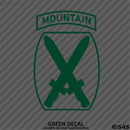 10th Mountain Division Army Light Infantry Military Vinyl Decal - S4S Designs