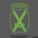 10th Mountain Division Army Light Infantry Military Vinyl Decal - S4S Designs