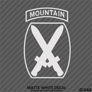 10th Mountain Division Army Light Infantry Military Vinyl Decal - S4S Designs
