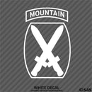10th Mountain Division Army Light Infantry Military Vinyl Decal - S4S Designs