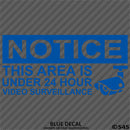 Business Decal: "24 Hour Surveillance" Vinyl Decal - S4S Designs