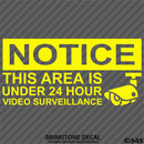 Business Decal: "24 Hour Surveillance" Vinyl Decal - S4S Designs