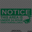 Business Decal: "24 Hour Surveillance" Vinyl Decal - S4S Designs