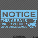 Business Decal: "24 Hour Surveillance" Vinyl Decal - S4S Designs