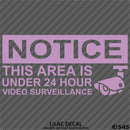 Business Decal: "24 Hour Surveillance" Vinyl Decal - S4S Designs