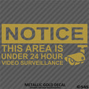 Business Decal: "24 Hour Surveillance" Vinyl Decal - S4S Designs
