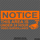 Business Decal: "24 Hour Surveillance" Vinyl Decal - S4S Designs