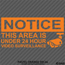 Business Decal: "24 Hour Surveillance" Vinyl Decal - S4S Designs