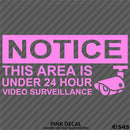 Business Decal: "24 Hour Surveillance" Vinyl Decal - S4S Designs
