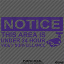 Business Decal: "24 Hour Surveillance" Vinyl Decal - S4S Designs