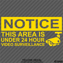 Business Decal: "24 Hour Surveillance" Vinyl Decal - S4S Designs