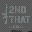 I 2nd That AR-15 Rifle 2A Gun Rights Firearms Vinyl Decal