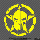 Distressed Star Split Punisher/Spartan Helmet Vinyl Decal