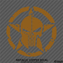 Distressed Star Split Punisher/Spartan Helmet Vinyl Decal