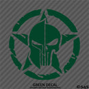 Distressed Star Split Punisher/Spartan Helmet Vinyl Decal